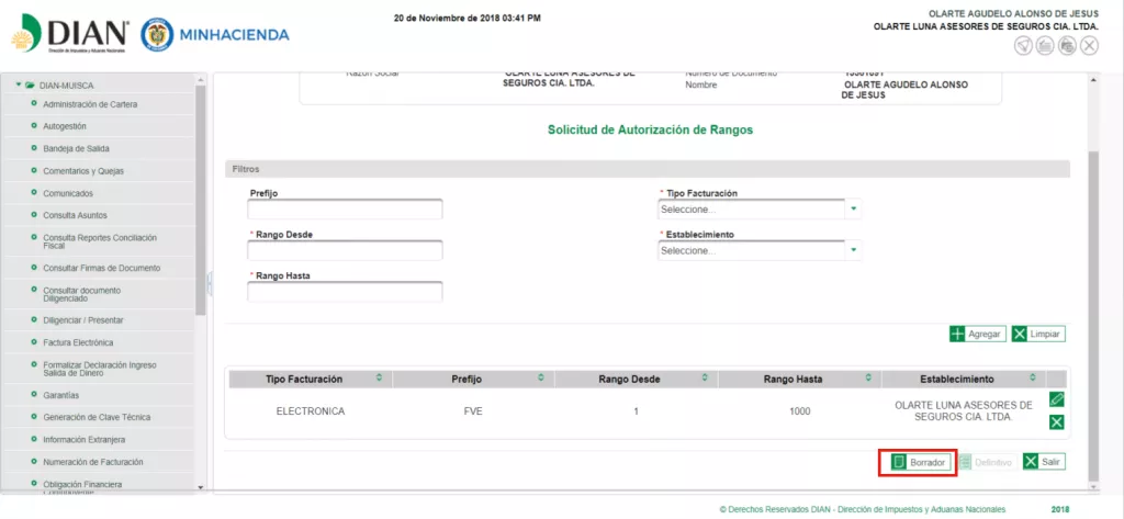 Botón Definitivo Ver Borrador