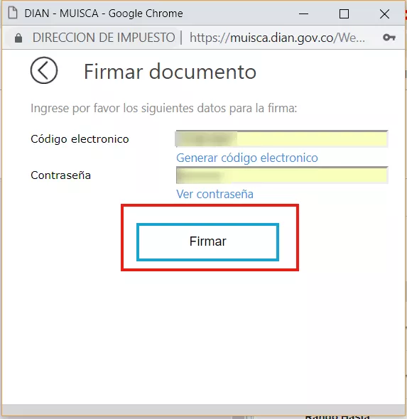Firmar Autorización Rangos