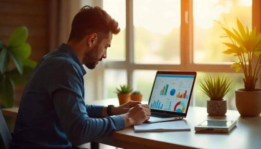 usuario manejando libros contables digitalmente