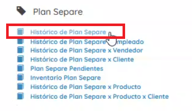 Sección de plan separe 