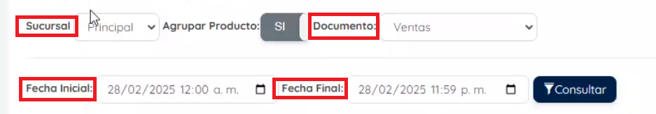 Filtros de búsqueda 