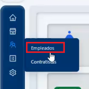 Menú izquierdo empleados 