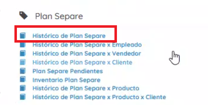Sección de plan separe 