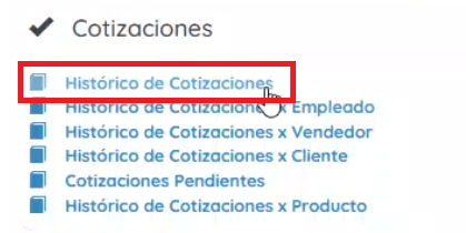 Sección de cotizaciones 