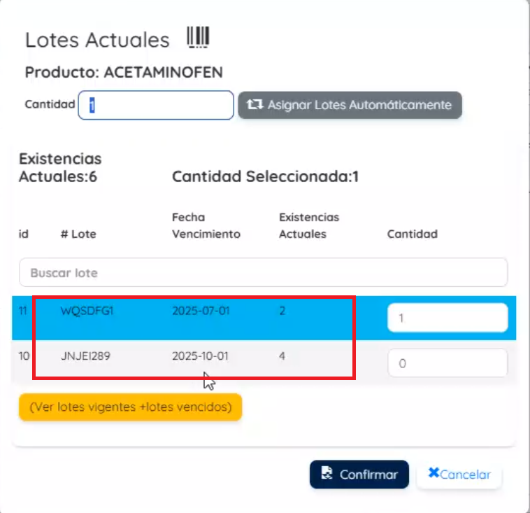 Imagen de como se ven los lotes 