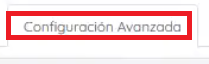 Botón de configuración avanzada