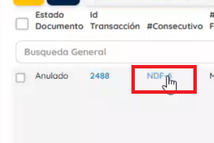 Número de consecutivo para ingresar a la factura 