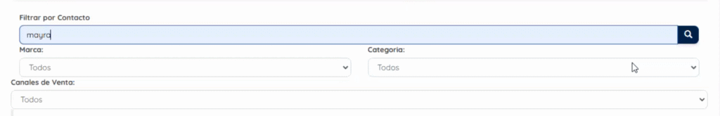 Búsqueda del cliente en específico