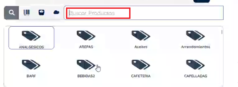 Campo para buscar los productos