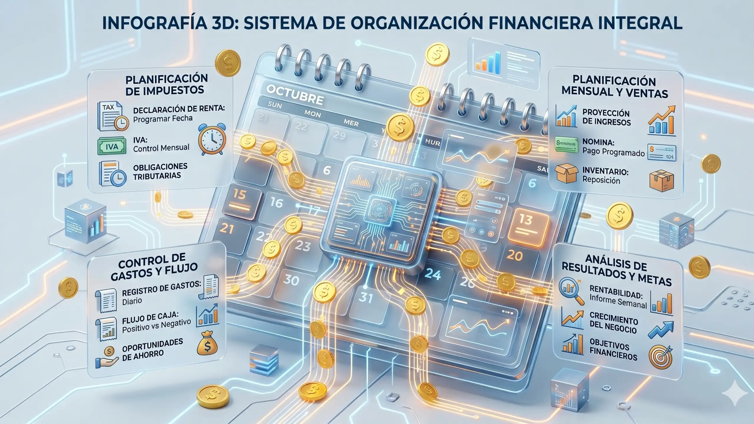 Infografía sobre organización para el manejo de los plazos tributarios