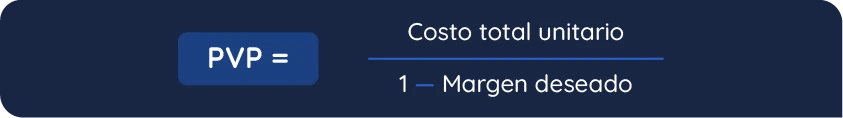 Fórmula contable para calcular el precio de venta ganando un margen real