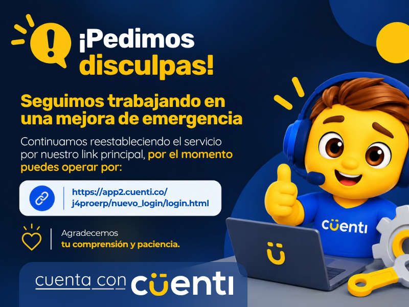Aviso importante Cuenti